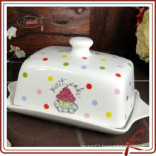 Porcelain Butter Dish With Lid For Food